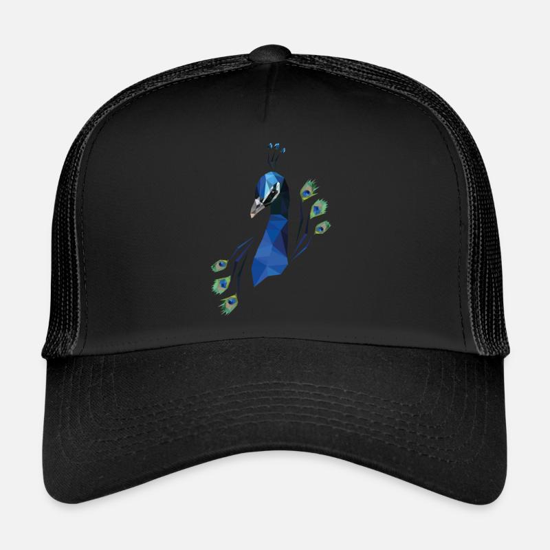 blue peacock Trucker Cap