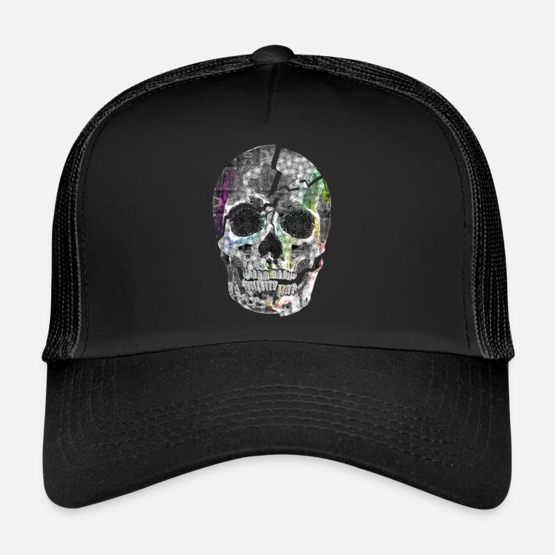 Skull - Trucker Cap - black/black