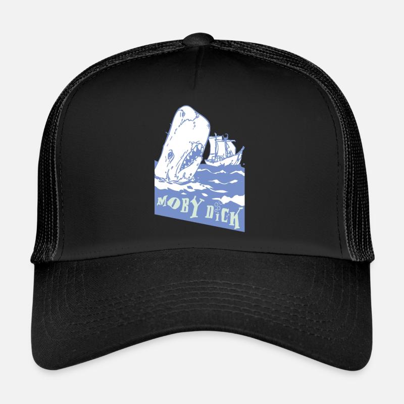 Moby Dick - Trucker Cap - Schwarz/Schwarz