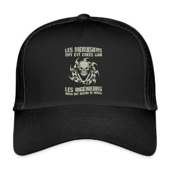 Tee Shirt Menuisiers - Carpenter Hoodie Mug - Trucker Cap - black/black - Front