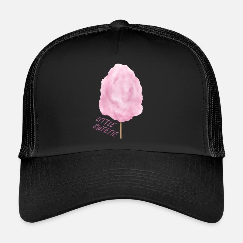 Rosa Zuckerwatte Süßigkeit auf dem Rummel - Trucker Cap - Schwarz/Schwarz