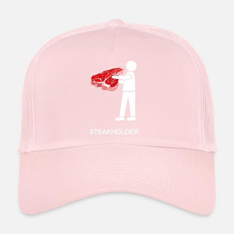 stakeholder, steakholder, steak, meat, T-bone Trucker Cap