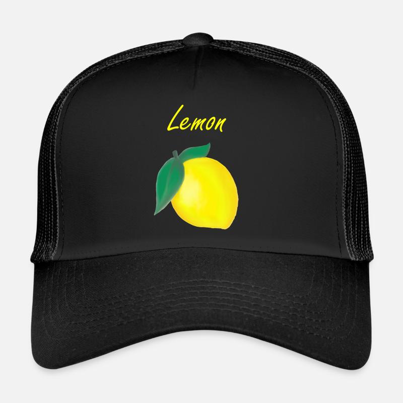 Lemon - lemon - Trucker Cap - black/black