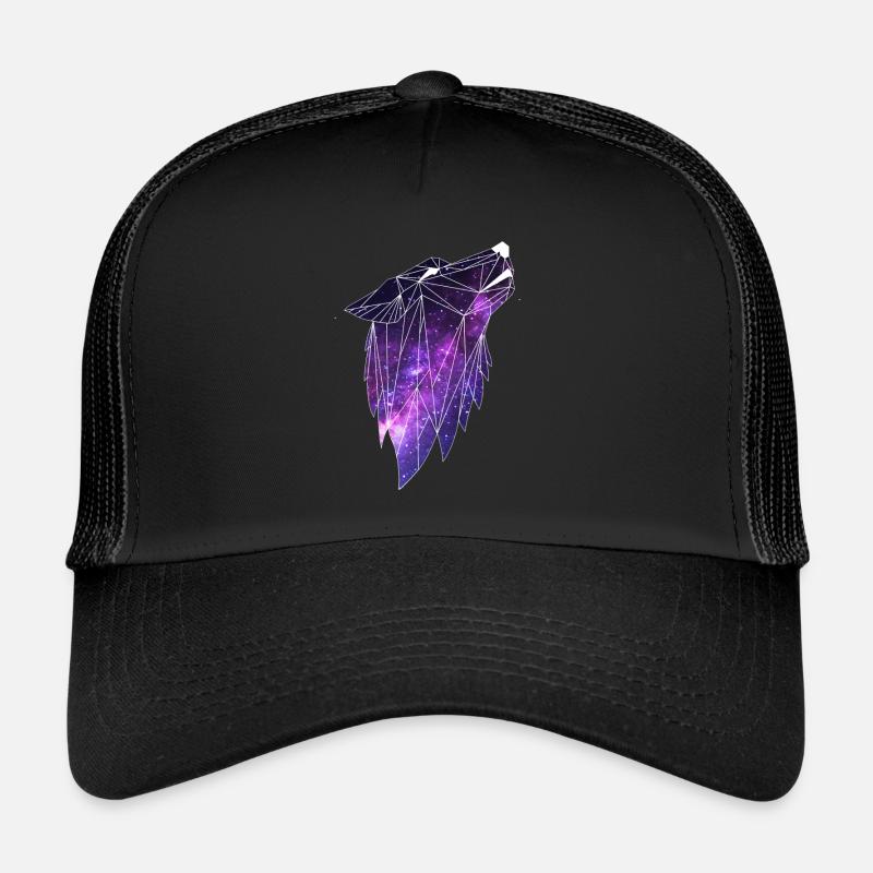 Geometry Galaxy Wolf - Trucker Cap - black/black