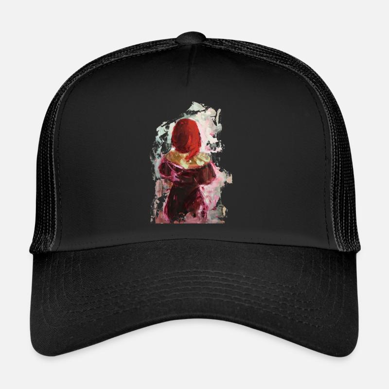 I see red again Ölbild Ölfarben Gemälde Design Trucker Cap