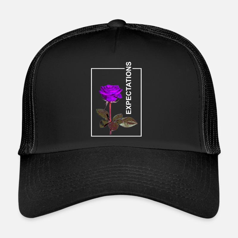 Rose Expectaions Ästhetik - Trucker Cap - Schwarz/Schwarz