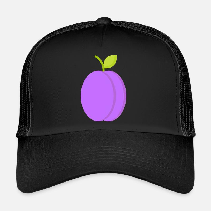 Pflaume - Trucker Cap - Schwarz/Schwarz