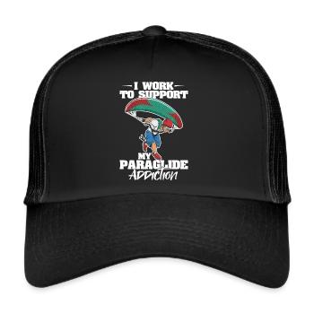 Conception de parapente pour un parapente - Casquette trucker  - noir/noir - Devant