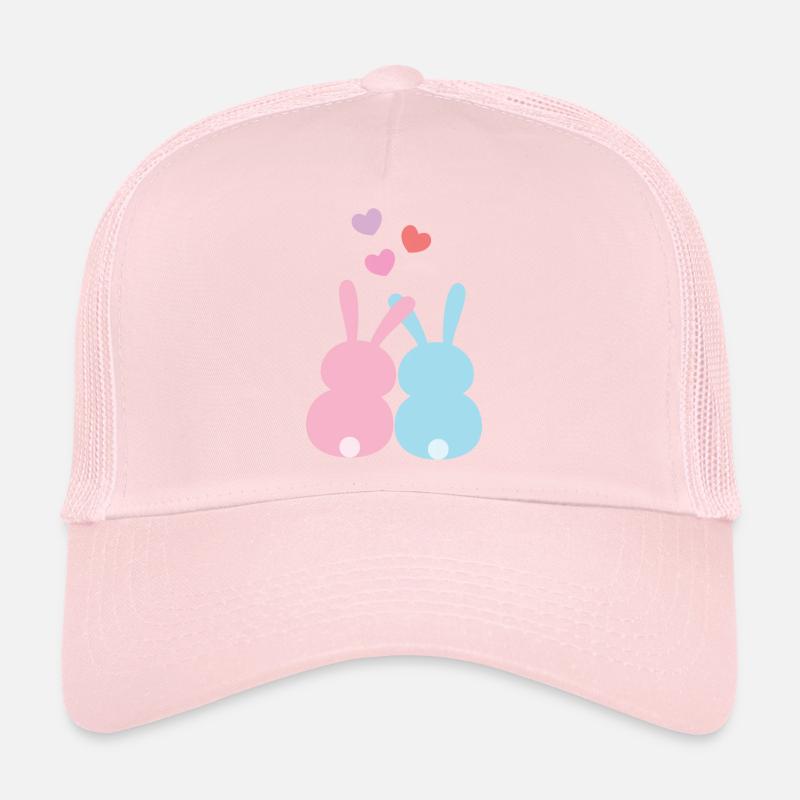 Lapins couple dans l’amour Casquette trucker 