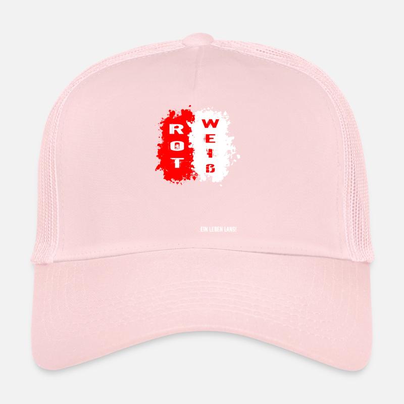 Rot Weiß - Ein Leben Lang Fußball Sport Geschenk Trucker Cap