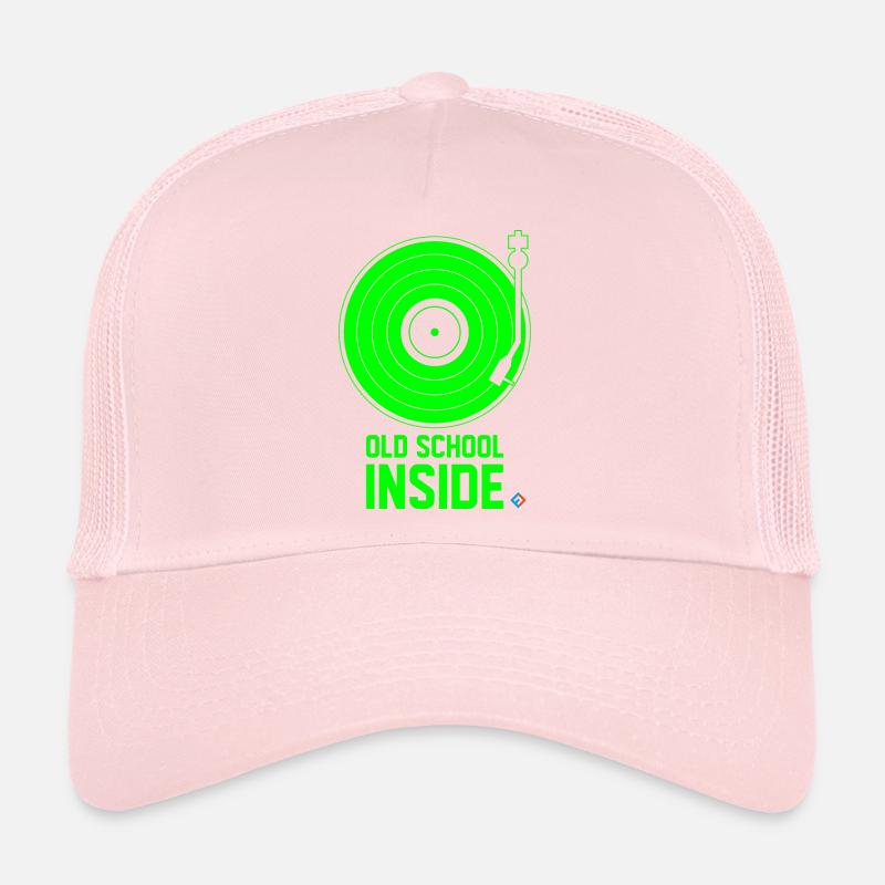 Old School Inside - Turntable Green Casquette trucker 