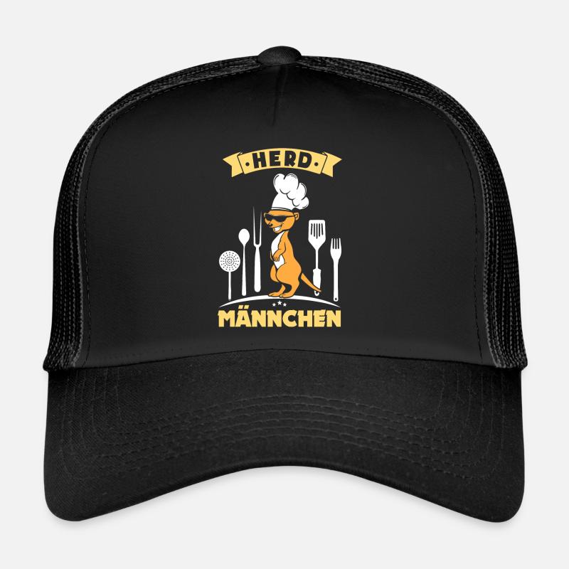 Erdmännchen als Koch und Herdmännchen Trucker Cap