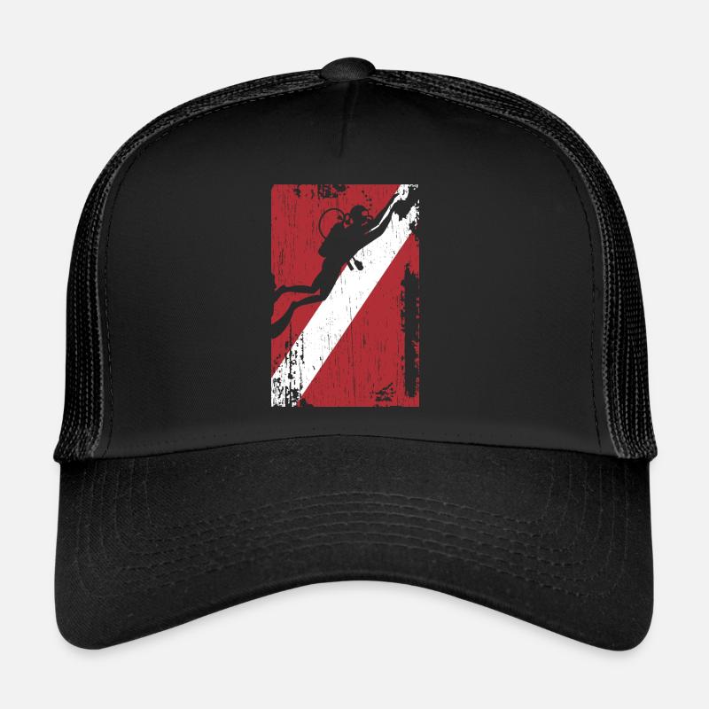 Plongée sous-marine Flag Diver Plongée Eau Oze Casquette trucker 