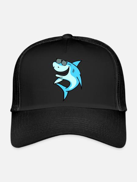 Lunettes de soleil Shark - Casquette trucker  - noir/noir - Devant