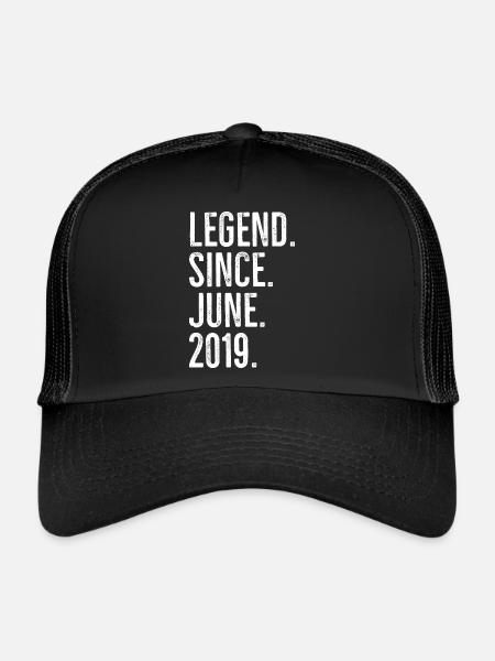 Legend Since June 2019 - Trucker Cap - black/black - Front