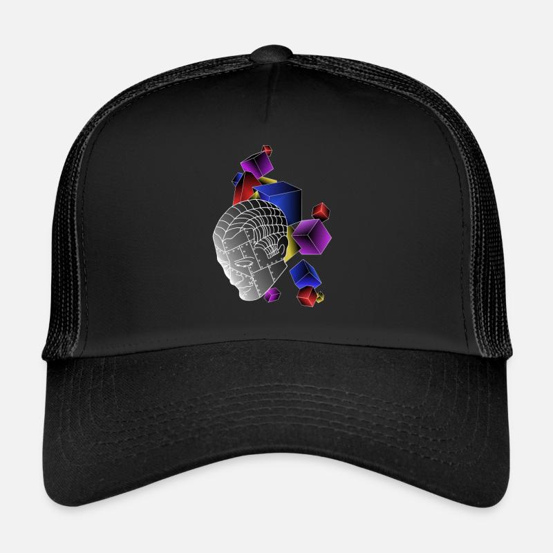 Roboter mit Würfel bunt Trucker Cap
