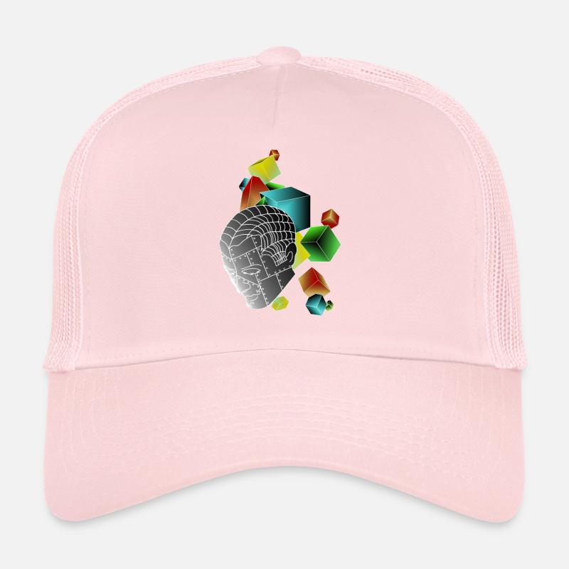 Roboter mit Würfeln bunt Trucker Cap