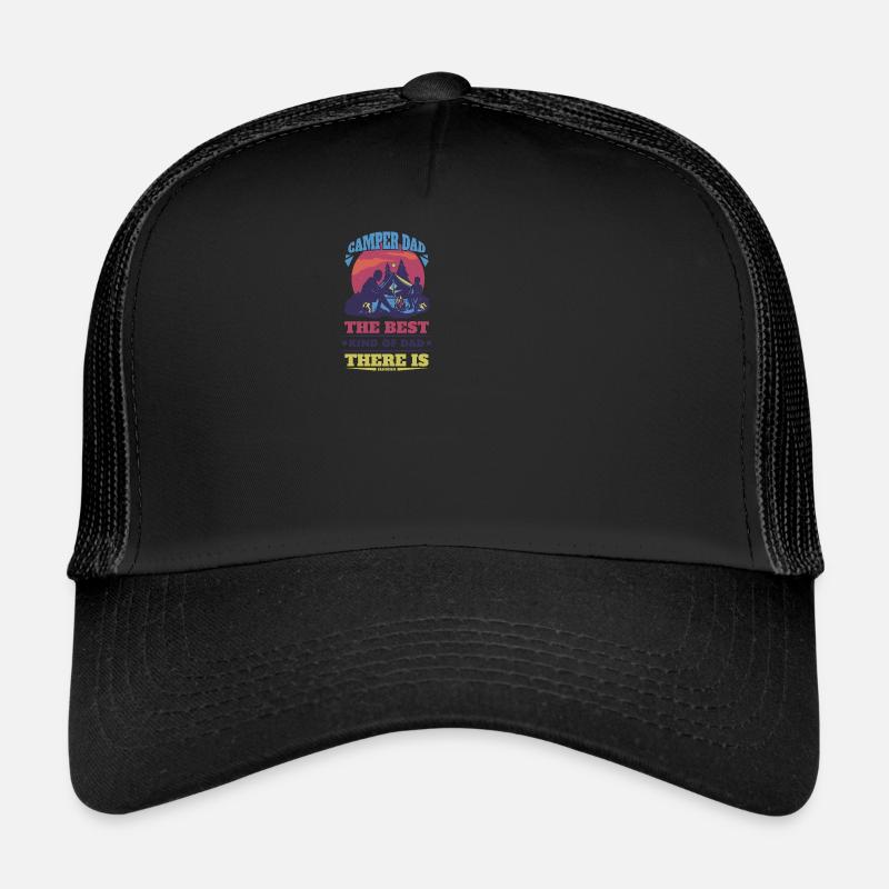Camping - Trucker Cap - Schwarz/Schwarz