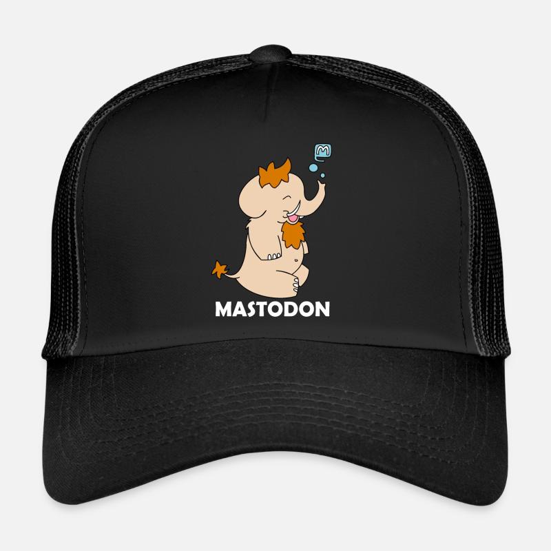 Mastodon Fediverse hell - Trucker Cap - Schwarz/Schwarz