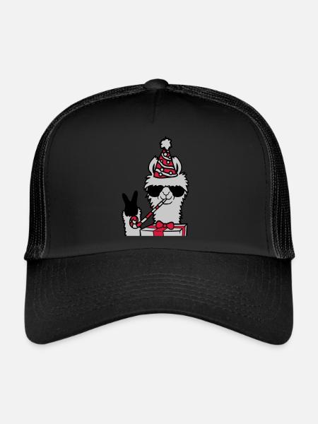 Birthday No Drama Llama - Trucker Cap - black/black - Front