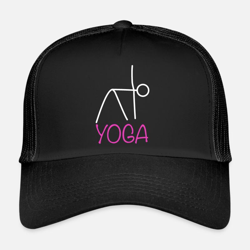 Yoga Figure - Trucker Cap - black/black