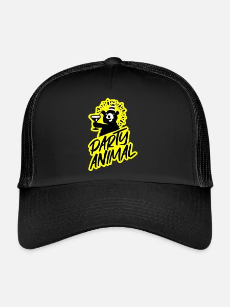 Party!!! - Trucker Cap - Schwarz/Schwarz - Vorne