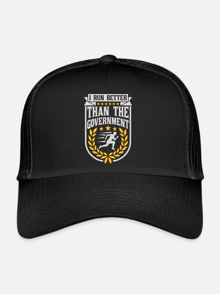 mieux fonctionner que le gouvernement - Casquette trucker  - noir/noir - Devant