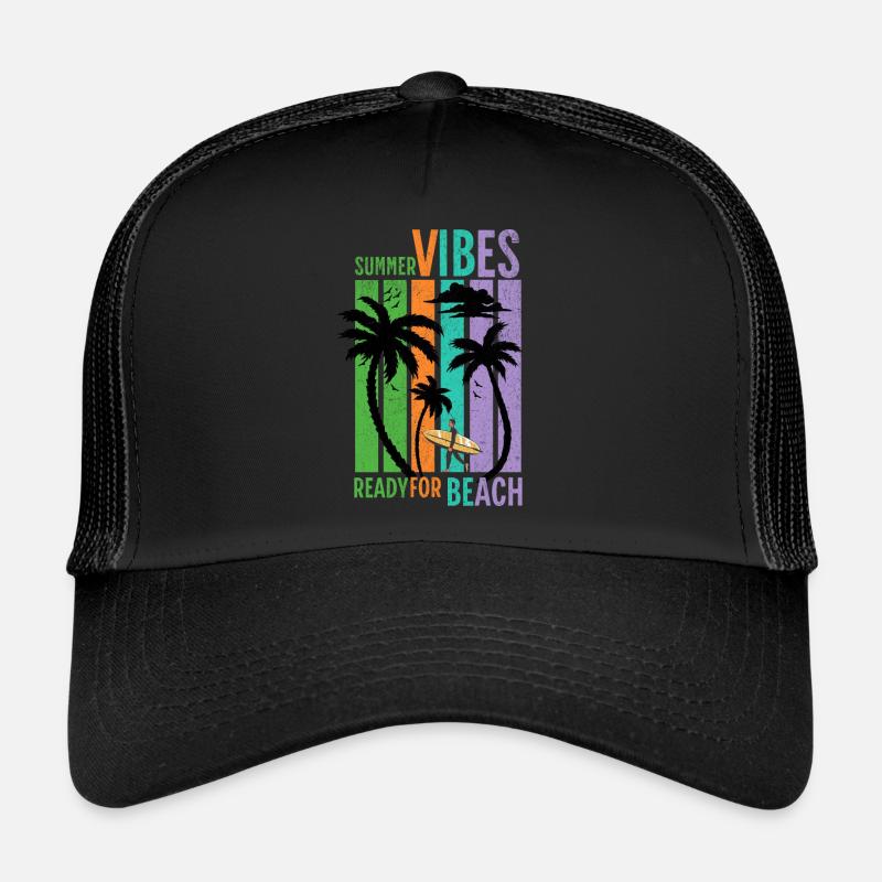 Ambiance estivale prête pour la plage Casquette trucker 