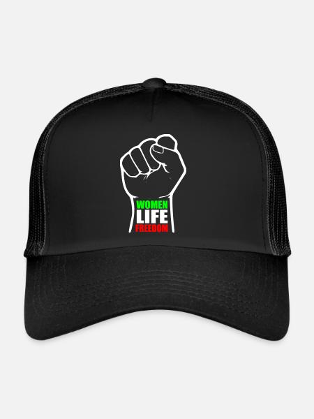 Women life freedom - Casquette trucker  - noir/noir - Devant