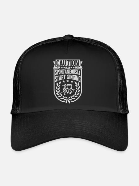 may spontaneously start singing - Trucker Cap - black/black - Front