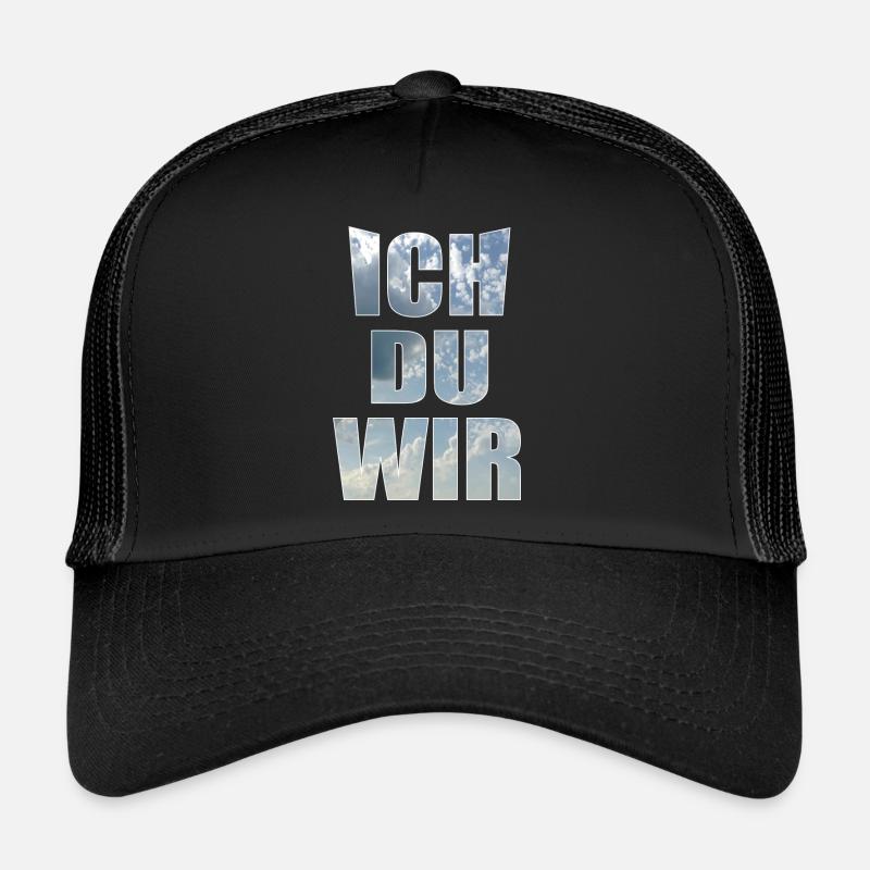 Ich du wir - Trucker Cap - Schwarz/Schwarz