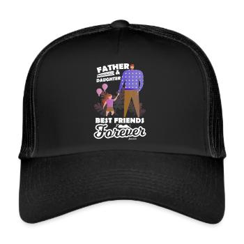 Vater und Tochter - Trucker Cap - Schwarz/Schwarz - Vorne