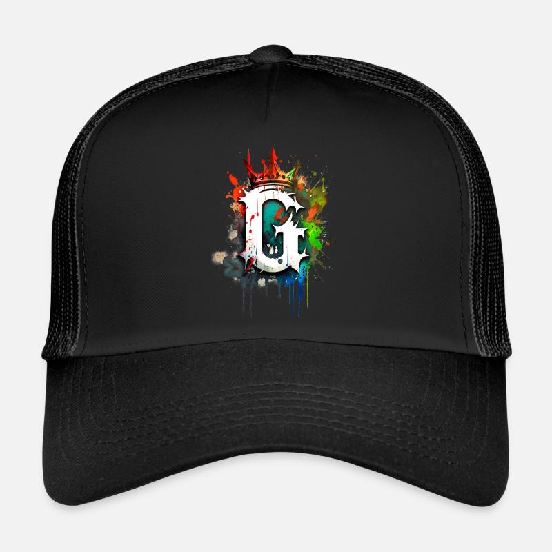 Buchstabe G als cooles Graffiti mit Krone 👑 Trucker Cap