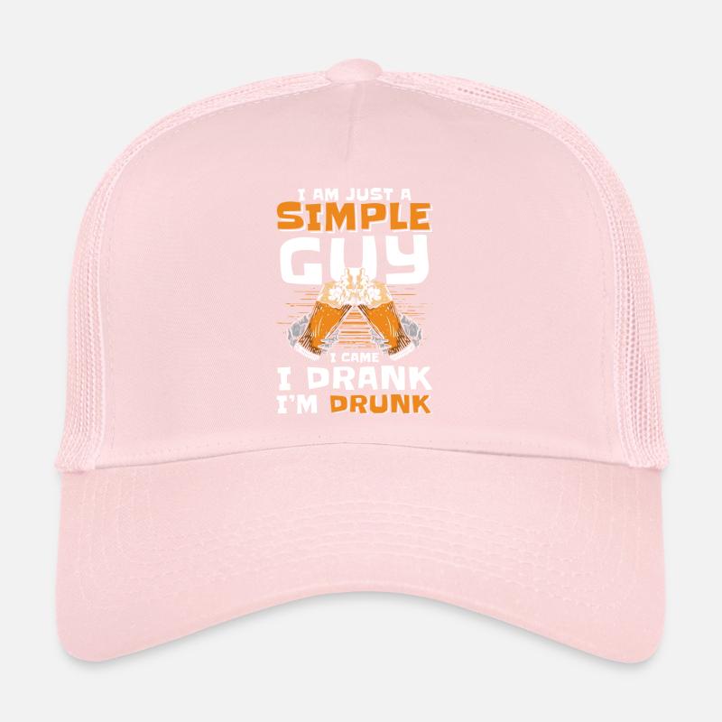 Alcoholics drink drunk liquor Trucker Cap