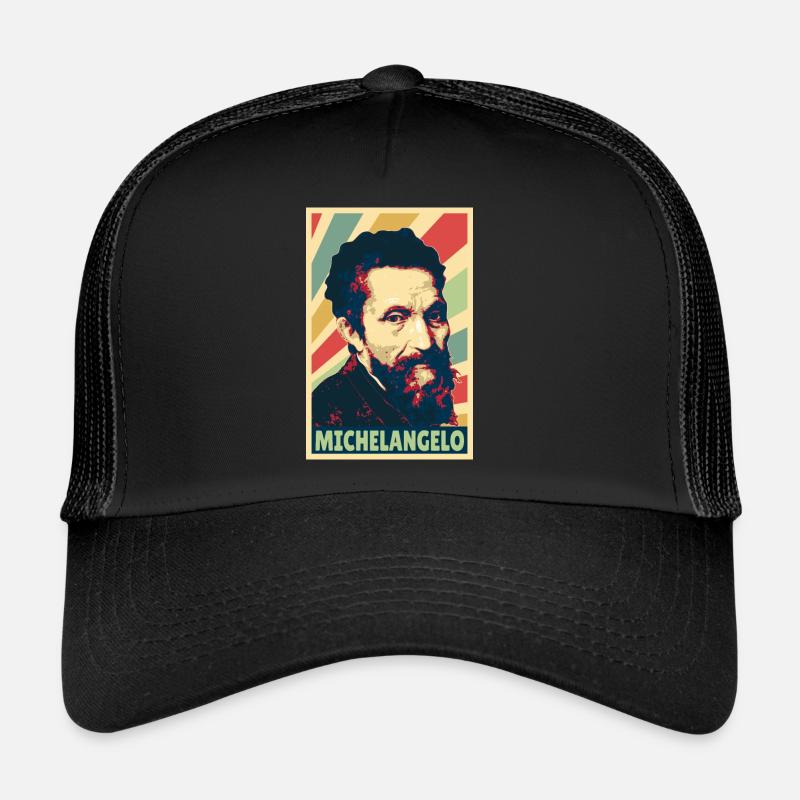 Michelangelo Vintage Farben - Trucker Cap - Schwarz/Schwarz