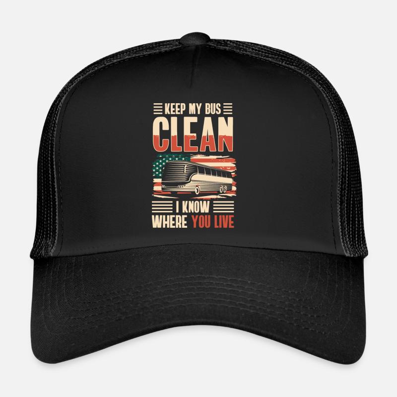 Chauffeur Profession Travail Chauffeur de camion - Casquette trucker  - noir/noir