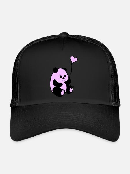 Panda Love - Trucker Cap - black/black - Front