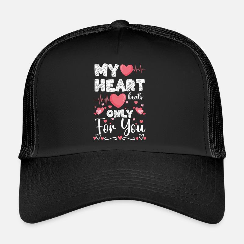 Romantic Heart Partner Trucker Cap
