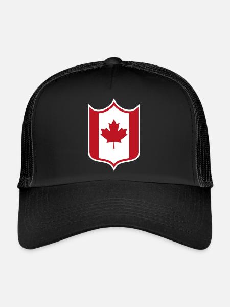 Armoiries du Canada - Casquette trucker  - noir/noir - Devant