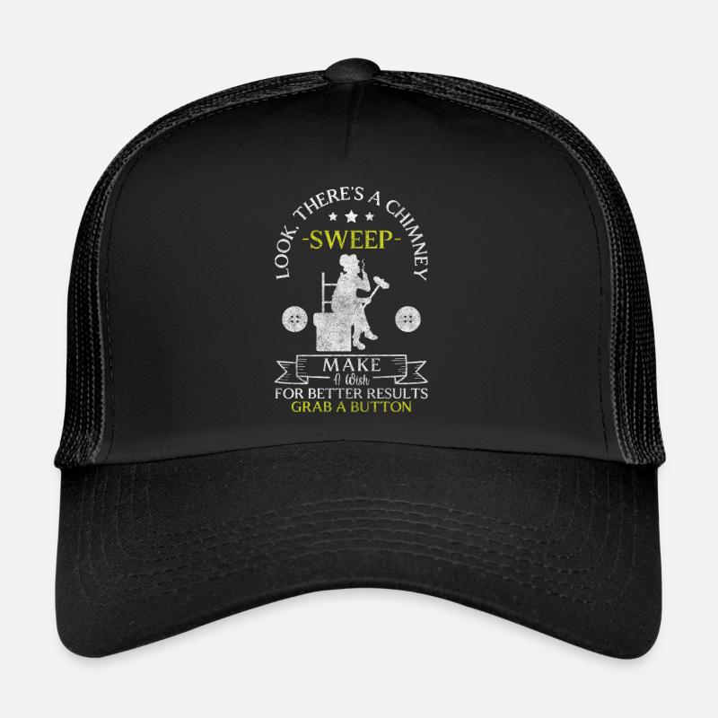 Kaminfeger Dach Beruf Schornstein - Trucker Cap - Schwarz/Schwarz