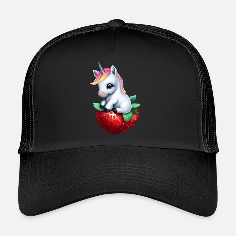 Licorne sur fraise Casquette trucker 