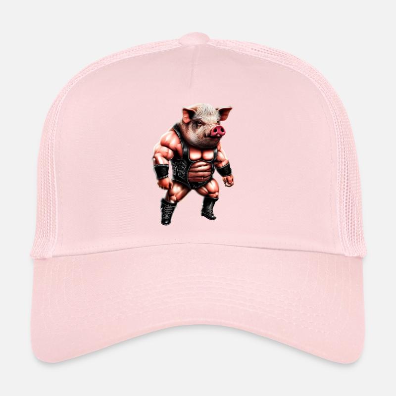 Wrestler Schwein Trucker Cap