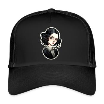 Goth Girl Gothic Mystical Horror Black - Casquette trucker  - noir/noir - Devant