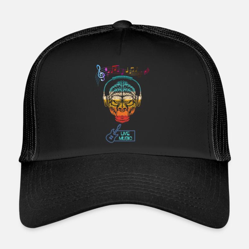 KONG LISTEN MUSIC - Trucker Cap - black/black