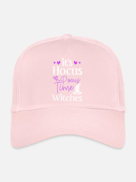Witchcraft Broom Spell Wicca - Trucker Cap - pale pink - Front