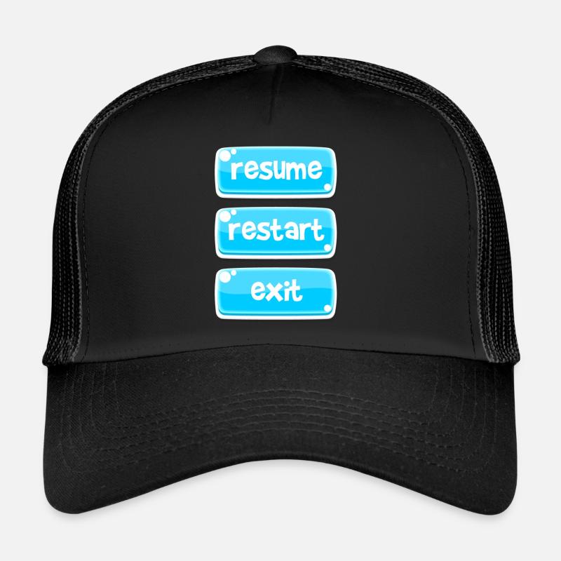 Game menu - Trucker Cap - black/black