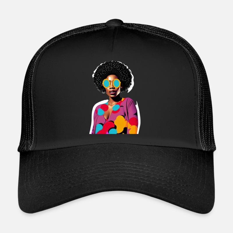 Black Woman Trucker Cap
