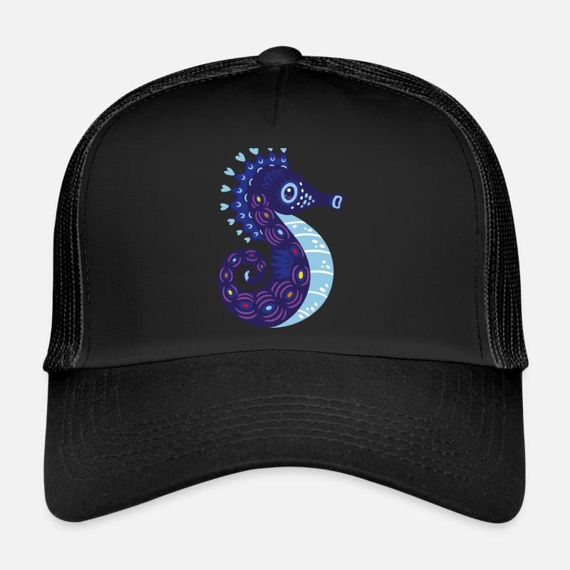 Meerestiere - Trucker Cap - Schwarz/Schwarz