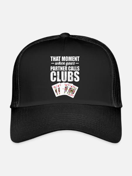 Ce moment où votre partenaire appelle les clubs - Casquette trucker  - noir/noir - Devant