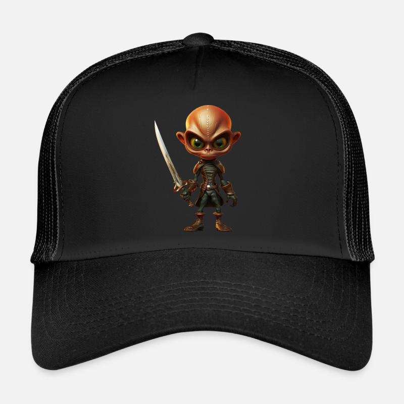 Alien Pirat mit Säbel Trucker Cap
